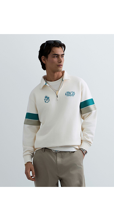 REPLAY × Monte Carlo Country Club ハーフジップ スウェットシャツ